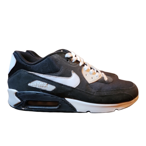 NIKE AIR MAX 90 ID BLACK WHITE SIZE MENS 9.5 [931902-992] NIKEiD custom Real Ego - Picture 1 of 8